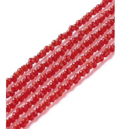 2mm - Chapelet perle en verre à facettes