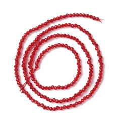 2mm - Chapelet perle en verre à facettes
