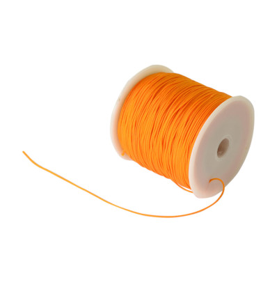 Fil de jade/nylon tressé - orange 