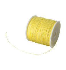 Fil de jade/nylon tressé - jaune pâle