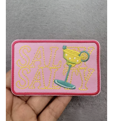 Ecusson patch rectangle "Faith can more mountaine"