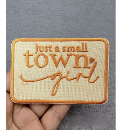 Ecusson patch rectangle "Just a small town girl"