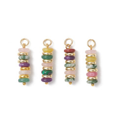 Pendentif perles heishi sur tige