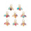 Trio de perles d'agates teintées