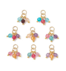 Trio de perles d'agates teintées