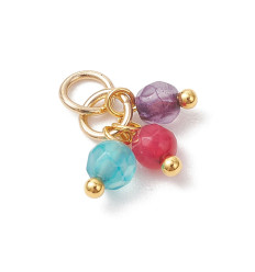 Trio de perles d'agates teintées