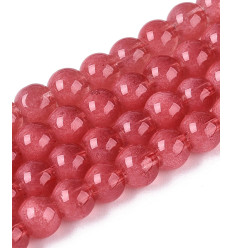6mm - Chapelet perles en acrylique lisse