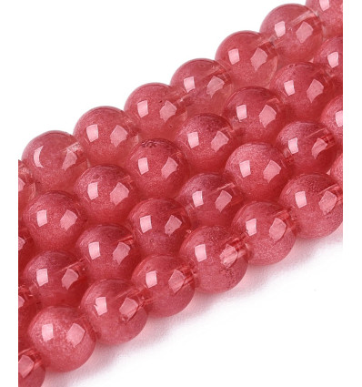 6mm - Chapelet perles en acrylique lisse