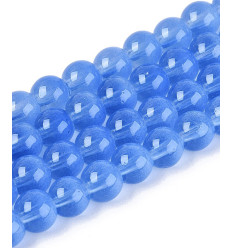 10mm - Chapelet perles en acrylique lisse