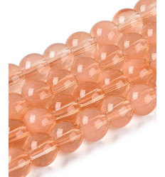 10mm - Chapelet perles en acrylique lisse
