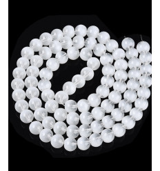 10mm - Chapelet perles en acrylique lisse