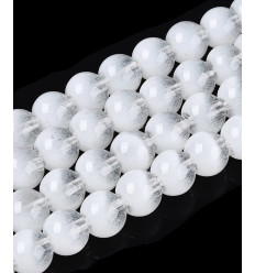 10mm - Chapelet perles en acrylique lisse