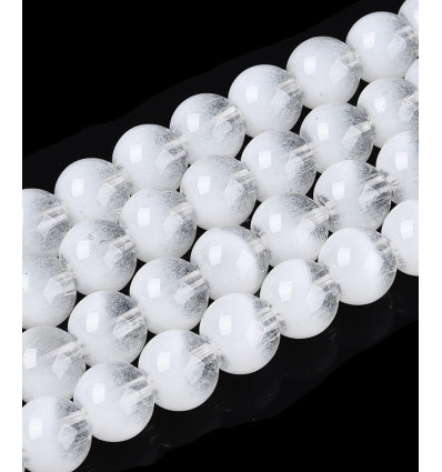 10mm - Chapelet perles en acrylique lisse