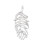 Pendentif plume argentée