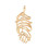 Pendentif plume dorée