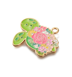Pendentif tortue émaillée