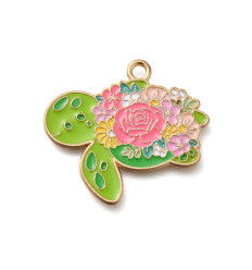 Pendentif tortue émaillée