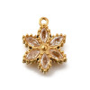 Pendentif oeil articulé + zircon vert