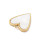 Pendentif coeur en nacre serti