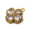 Pendentif trèfle 4 pétales + zircon