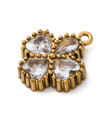 Pendentif trèfle 4 pétales + zircon