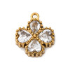 Pendentif oeil articulé + zircon vert