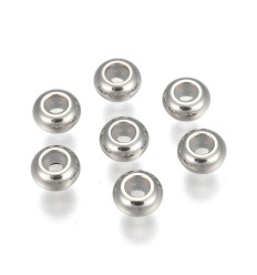6mm - Perle stopper acier inox