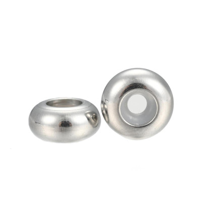 8mm - Perle stopper acier inox