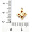 Pendentif trèfle + zirconium rouge