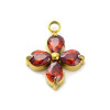 Pendentif oeil articulé + zircon vert