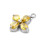 Pendentif trèfle + zirconium jaune