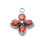 Pendentif trèfle + zirconium rouge