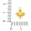Pendentif trèfle + zirconium jaune