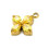 Pendentif trèfle + zirconium jaune