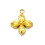 Pendentif trèfle + zirconium jaune