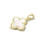 Pendentif fleur nacre serti doré