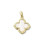 Pendentif fleur nacre serti doré