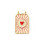 Pendentif plaque "coeur rouge"