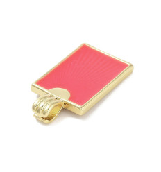 Pendentif plaque "rose"