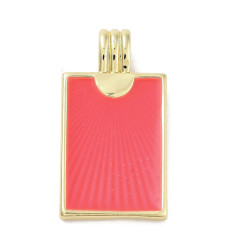Pendentif plaque "rose"