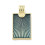 Pendentif plaque "bleu ardoise"