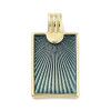 Pendentif oeil articulé + zircon vert
