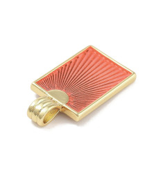 Pendentif plaque "corail"