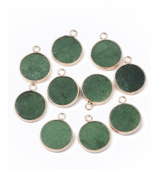 pendentif cercle en pierre serti