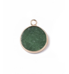 pendentif cercle en pierre serti