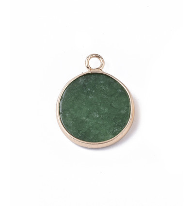 pendentif cercle en pierre serti