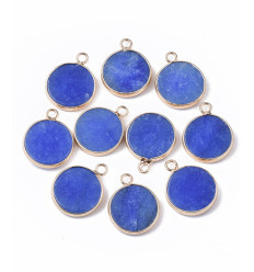 pendentif cercle en pierre serti