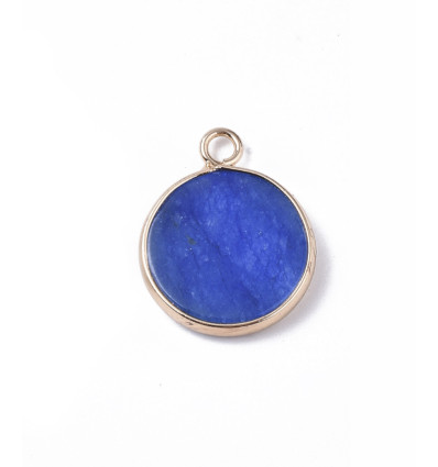 pendentif cercle en pierre serti