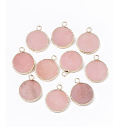 pendentif cercle en pierre serti