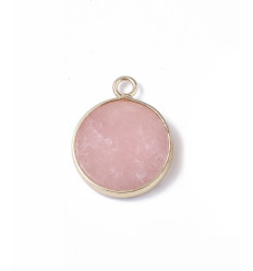 pendentif cercle en pierre serti